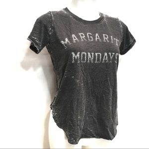 CHILLIONAIRE MARGARITA MONDAY GRAY BURNOUT TOP